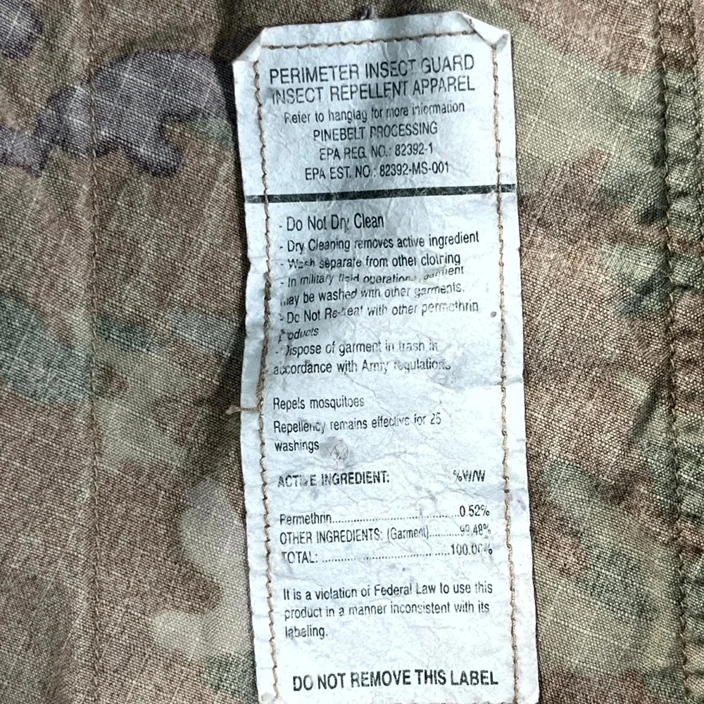 US Army Uniform Coat Men Small Brown Camouflage Ripstop Military Flame Resistant